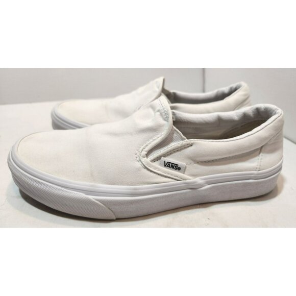 Women's Classic White Slip On Vans Size 8 Men's Size 6.5 Sneakers - Picture 6 of 12